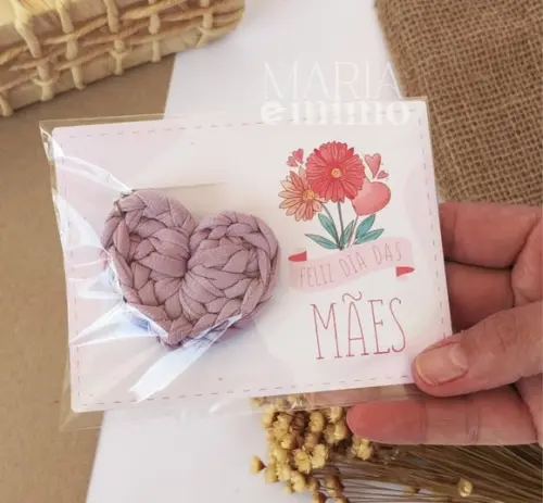 Lembrancinha Dia das Mães, Presente Chaveiro Coração