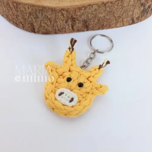 Lembrancinha Girafa Chaveiro, Chaveiro de Crochê