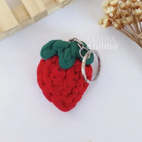 Lembrancinha Morango, Chaveiro Fruta Artesanal