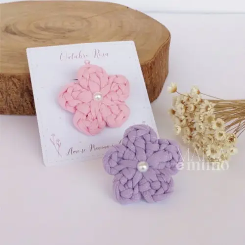 Lembrancinha Outubro Rosa, Amarrador Elástico de Cabelo