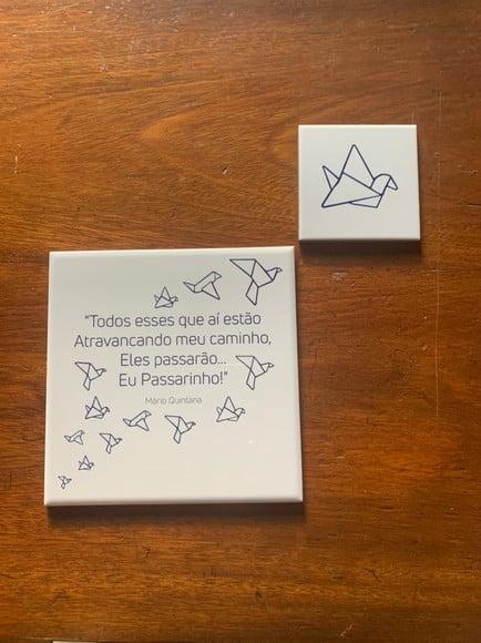 Azulejo duplo Eu Passarinho