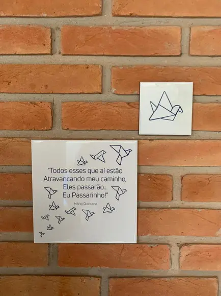Azulejo duplo Eu Passarinho