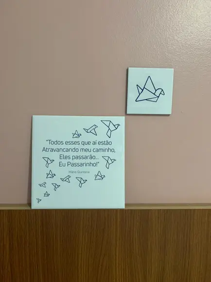Azulejo duplo Eu Passarinho