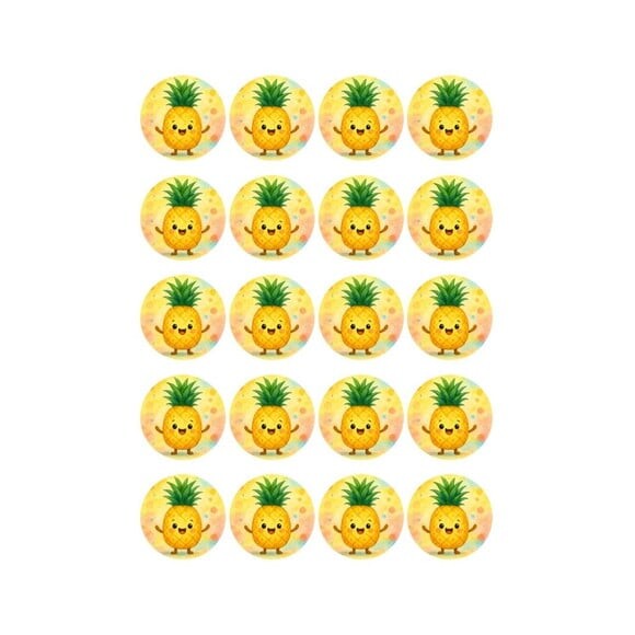 Adesivo Personalizado Latinha 5cm Abacaxi