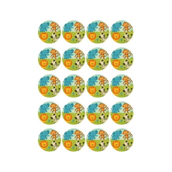 Adesivo Personalizado Latinha 5cm Animais Divertidos