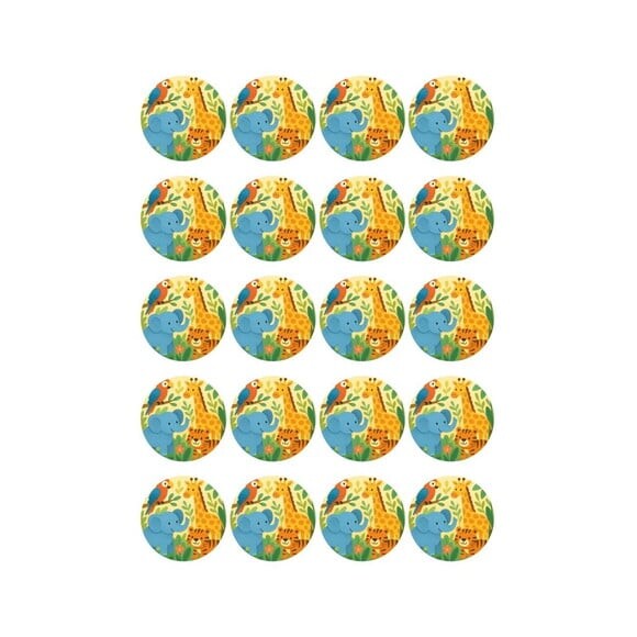 Adesivo Personalizado Latinha 5cm Animais Exóticos