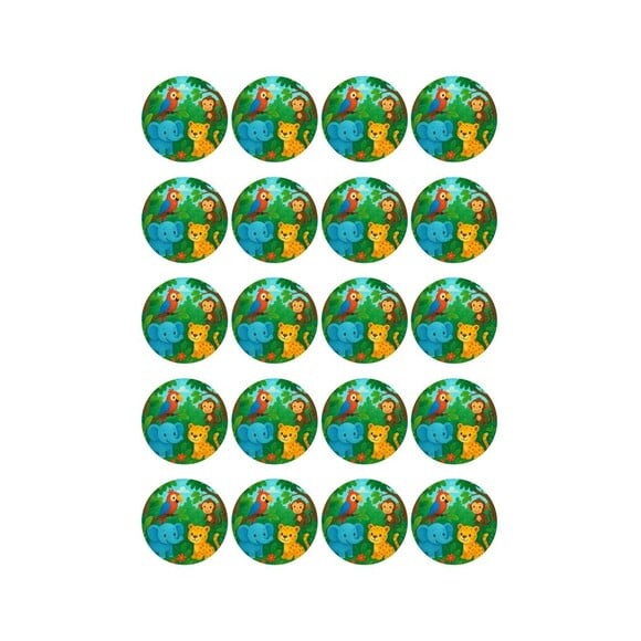 Adesivo Personalizado Latinha 5cm Animais Tropicais