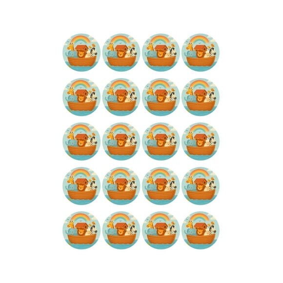 Adesivo Personalizado Latinha 5cm Arca de Noé
