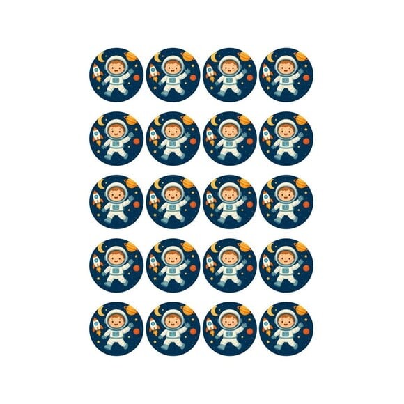 Adesivo Personalizado Latinha 5cm Astronauta