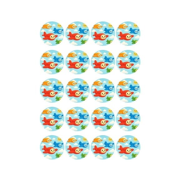 Adesivo Personalizado Latinha 5cm Aviões