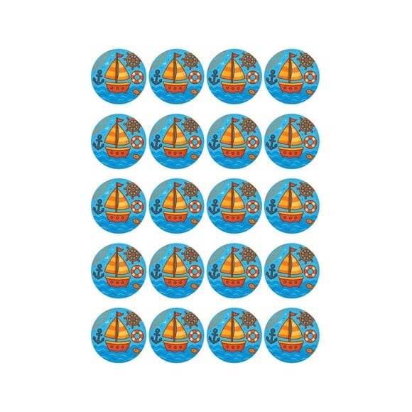 Adesivo Personalizado Latinha 5cm Barquinho
