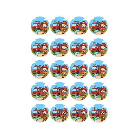 Adesivo Personalizado Latinha 5cm Bombeiros