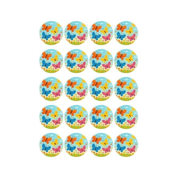 Adesivo Personalizado Latinha 5cm Borboletas