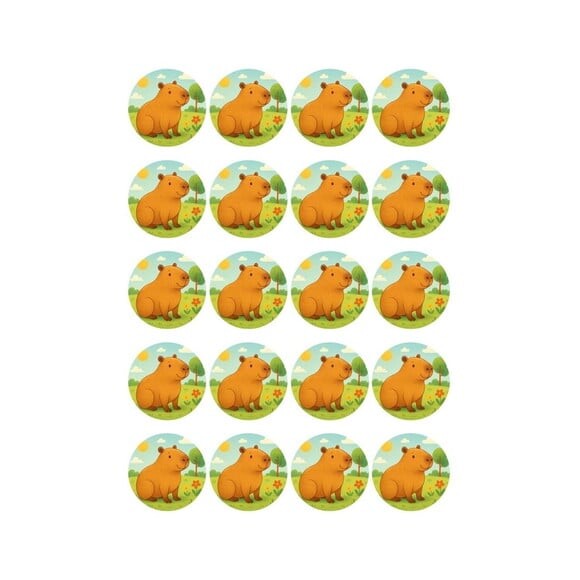 Adesivo Personalizado Latinha 5cm Capivara