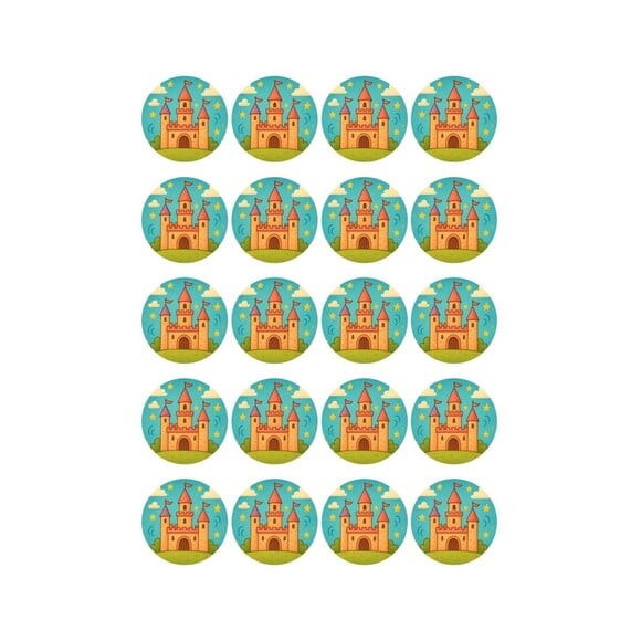 Adesivo Personalizado Latinha 5cm Castelo Encantado