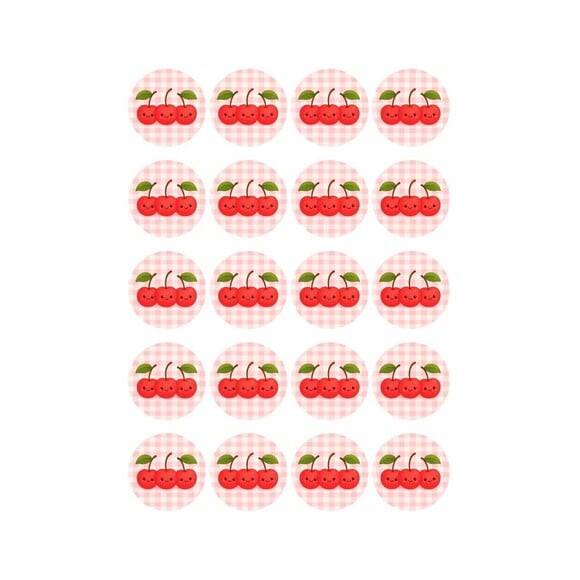 Adesivo Personalizado Latinha 5cm Cerejinha