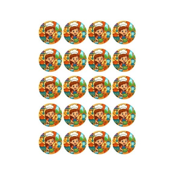 Adesivo Personalizado Latinha 5cm Cozinha Kids