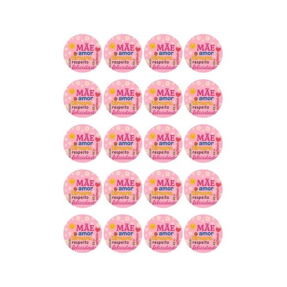 Adesivo Personalizado Latinha 5cm Dia das Mães