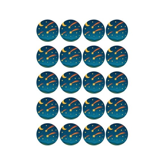 Adesivo Personalizado Latinha 5cm Estrelas Cadentes