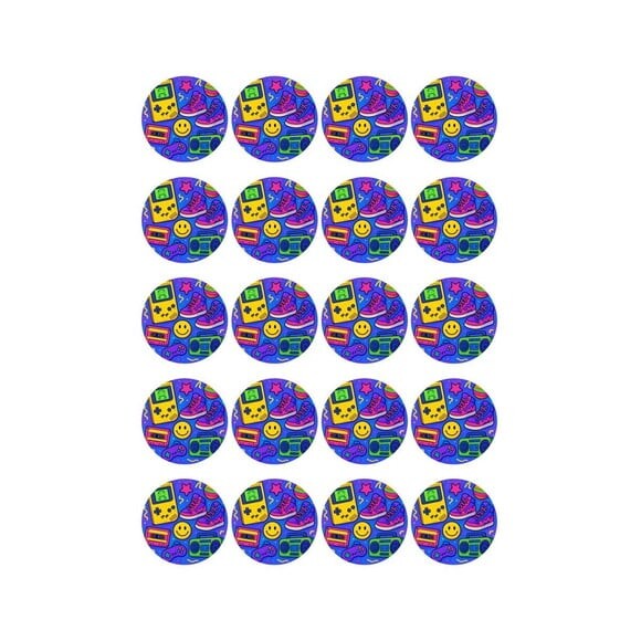 Adesivo Personalizado Latinha 5cm Festa Anos 90