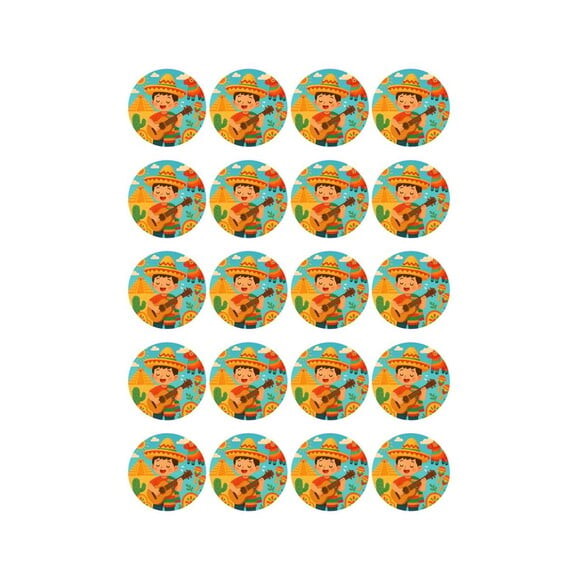 Adesivo Personalizado Latinha 5cm Festa Mexicana