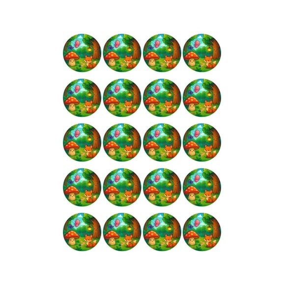 Adesivo Personalizado Latinha 5cm Floresta Encantada
