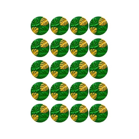 Adesivo Personalizado Latinha 5cm Folha Costela-de-adão