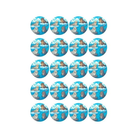 Adesivo Personalizado Latinha 5cm Focas