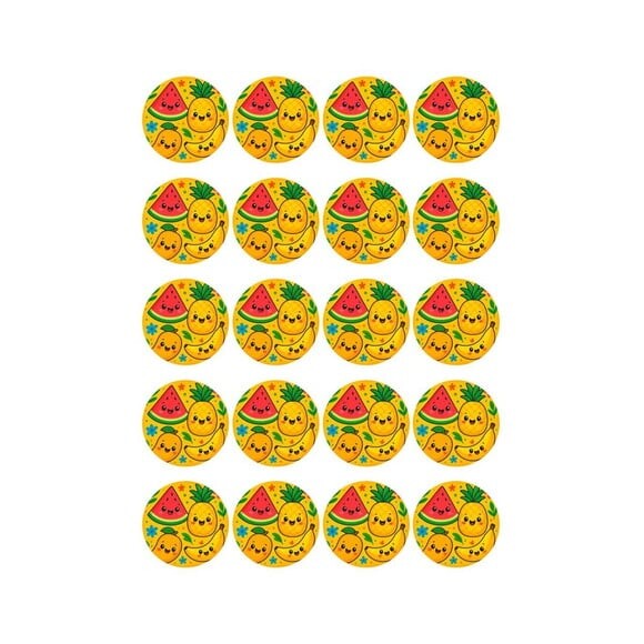 Adesivo Personalizado Latinha 5cm Frutas Tropicais