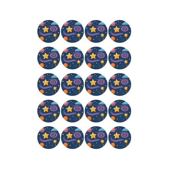 Adesivo Personalizado Latinha 5cm Galáxia Mágica