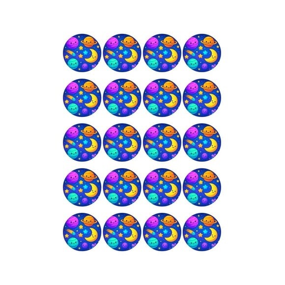 Adesivo Personalizado Latinha 5cm Galáxia Encantada