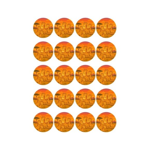 Adesivo Personalizado Latinha 5cm Girafinhas