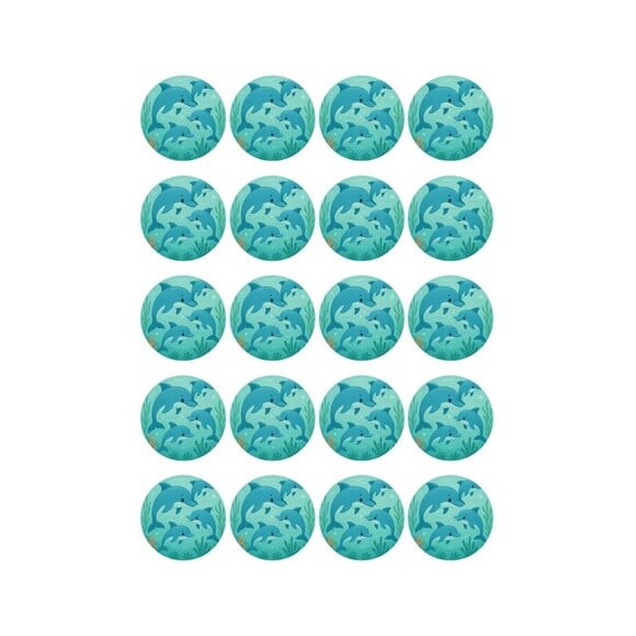 Adesivo Personalizado Latinha 5cm Golfinhos