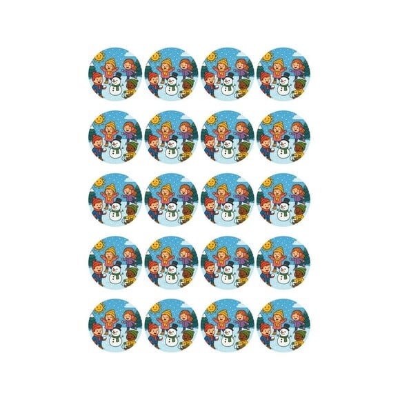 Adesivo Personalizado Latinha 5cm Inverno Divertido