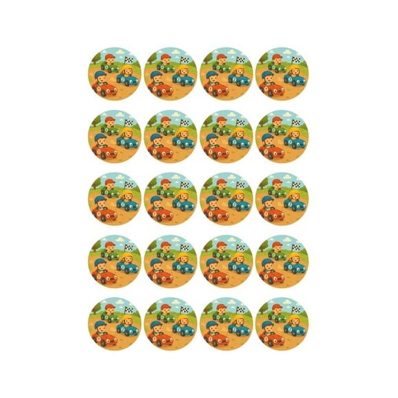 Adesivo Personalizado Latinha 5cm Kart Infantil
