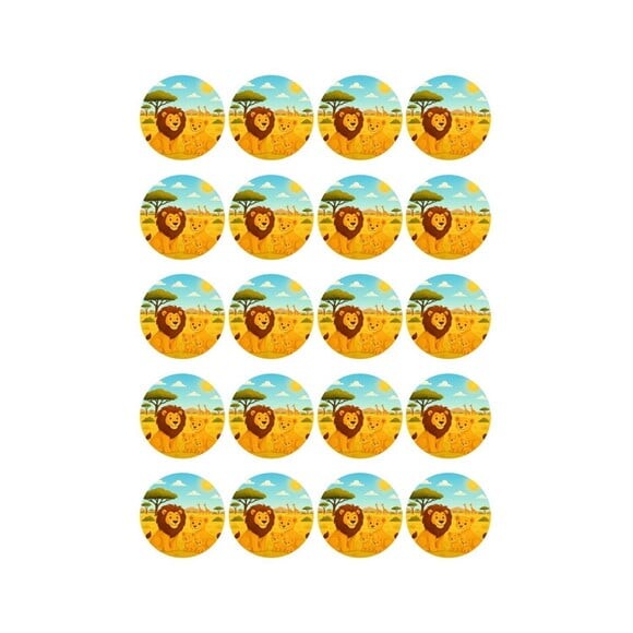 Adesivo Personalizado Latinha 5cm Leões
