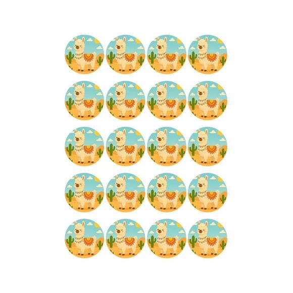 Adesivo Personalizado Latinha 5cm Lhama
