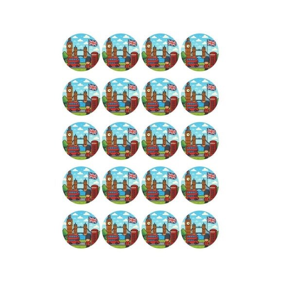 Adesivo Personalizado Latinha 5cm Londres