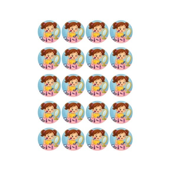 Adesivo Personalizado Latinha 5cm Maquiagem