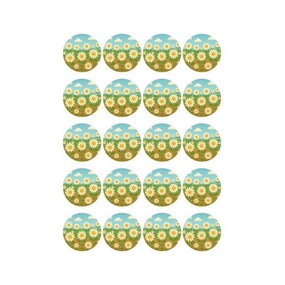 Adesivo Personalizado Latinha 5cm Margaridas