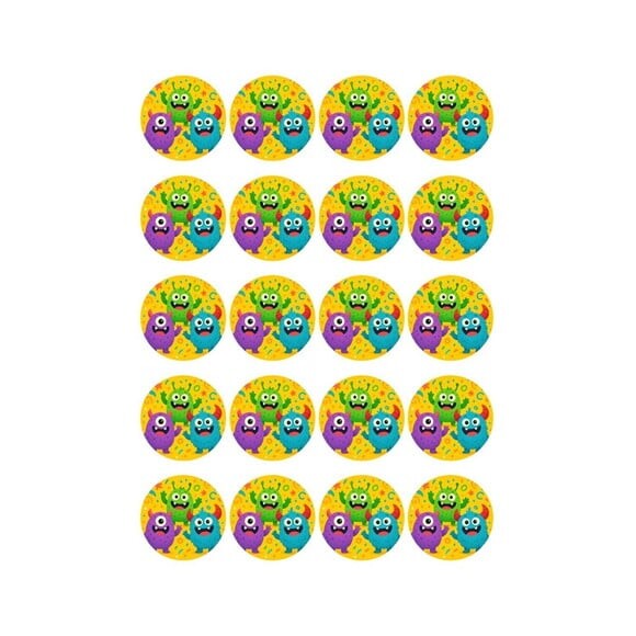 Adesivo Personalizado Latinha 5cm Monstrinhos