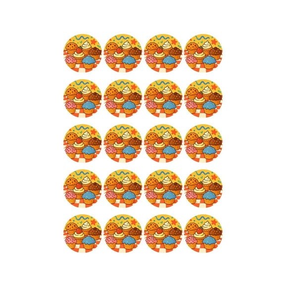 Adesivo Personalizado Latinha 5cm Muffins