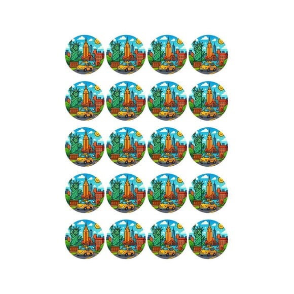 Adesivo Personalizado Latinha 5cm Nova York