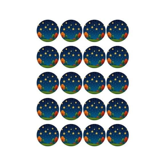 Adesivo Personalizado Latinha 5cm Noite das Estrelas