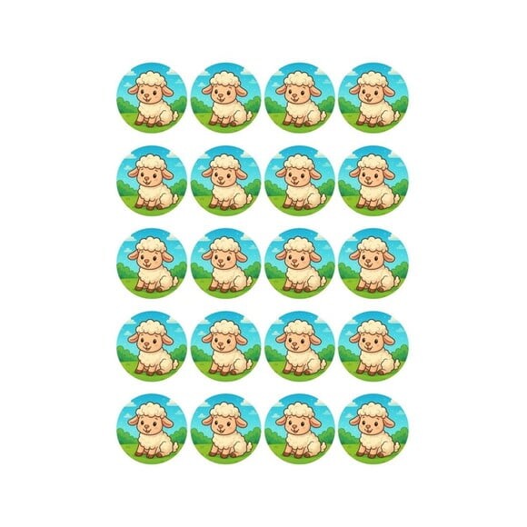 Adesivo Personalizado Latinha 5cm Ovelhinha