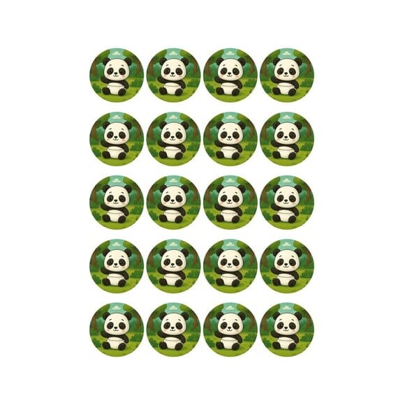 Adesivo Personalizado Latinha 5cm Panda Baby
