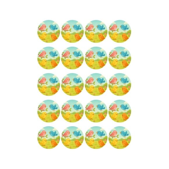 Adesivo Personalizado Latinha 5cm Passarinhos