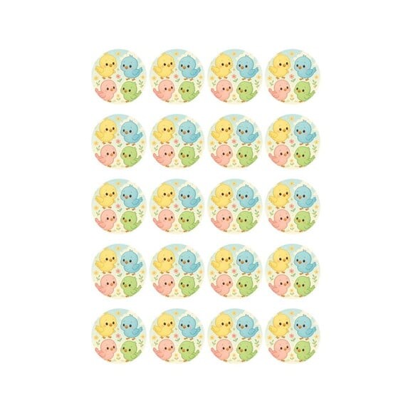 Adesivo Personalizado Latinha 5cm Passarinhos Baby