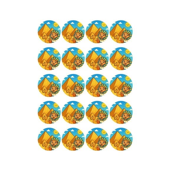 Adesivo Personalizado Latinha 5cm Pirâmides do Egito