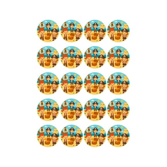 Adesivo Personalizado Latinha 5cm Piratas